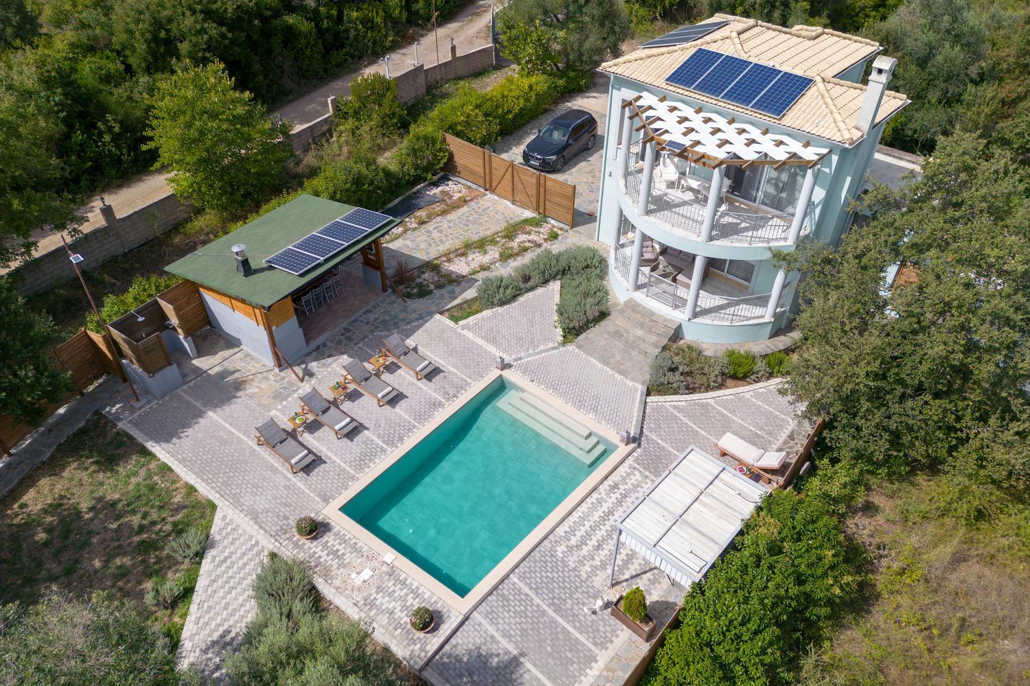 Villa Serenity - Off Grid Villa Poulades ภายนอก รูปภาพ